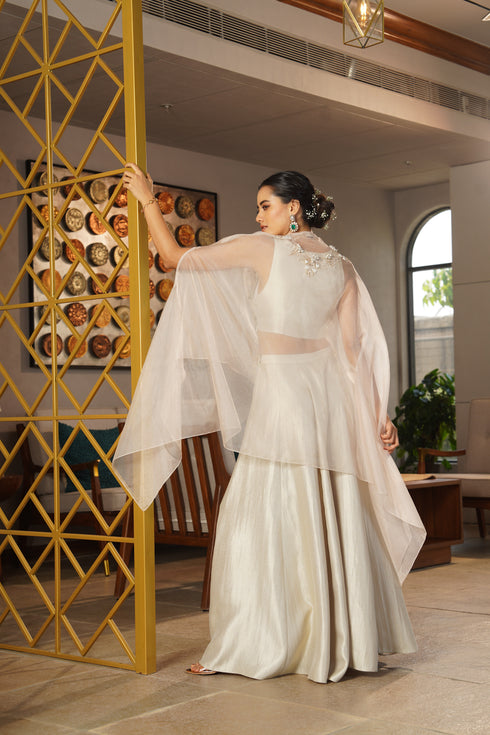 Cape with sharara